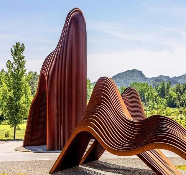 三山锈钢板造型